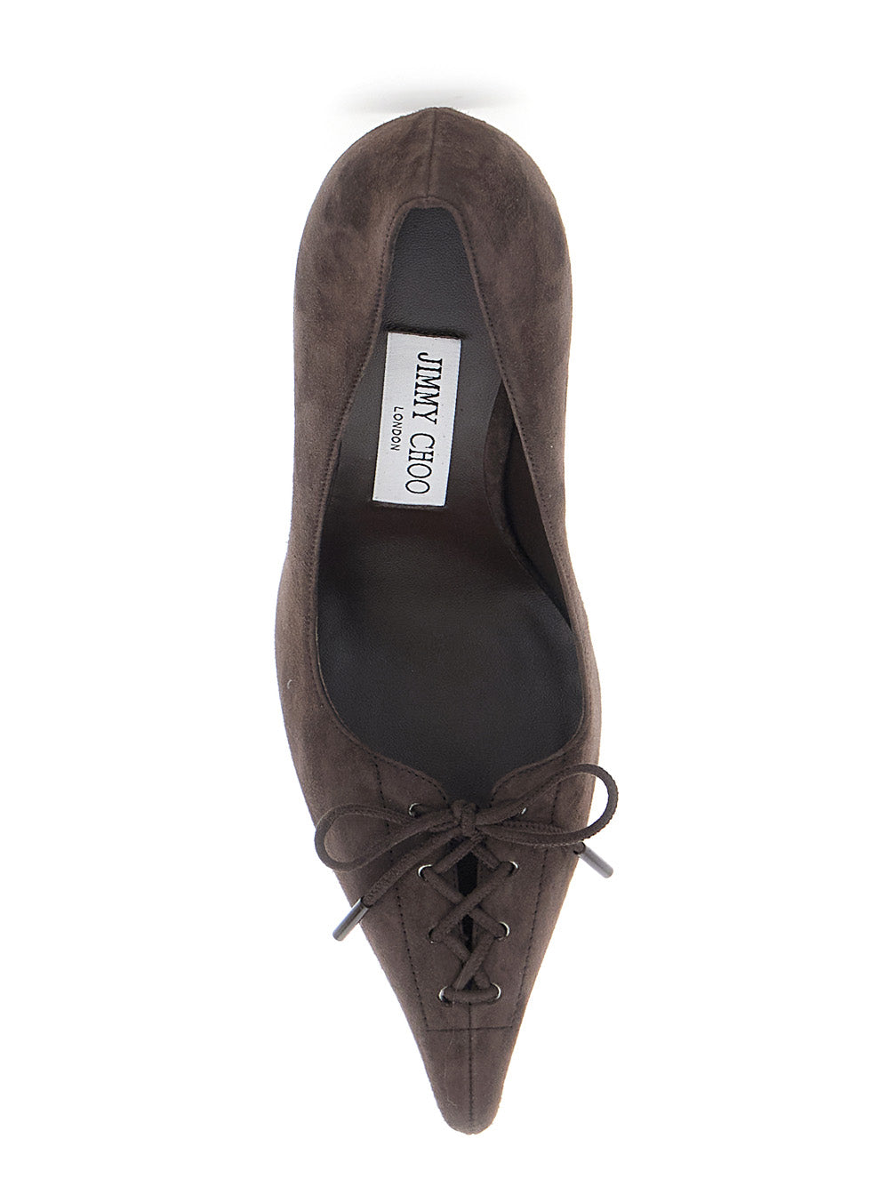 Scarlett 95 Suede Shoes With Heel Brown For Women Goat Heels