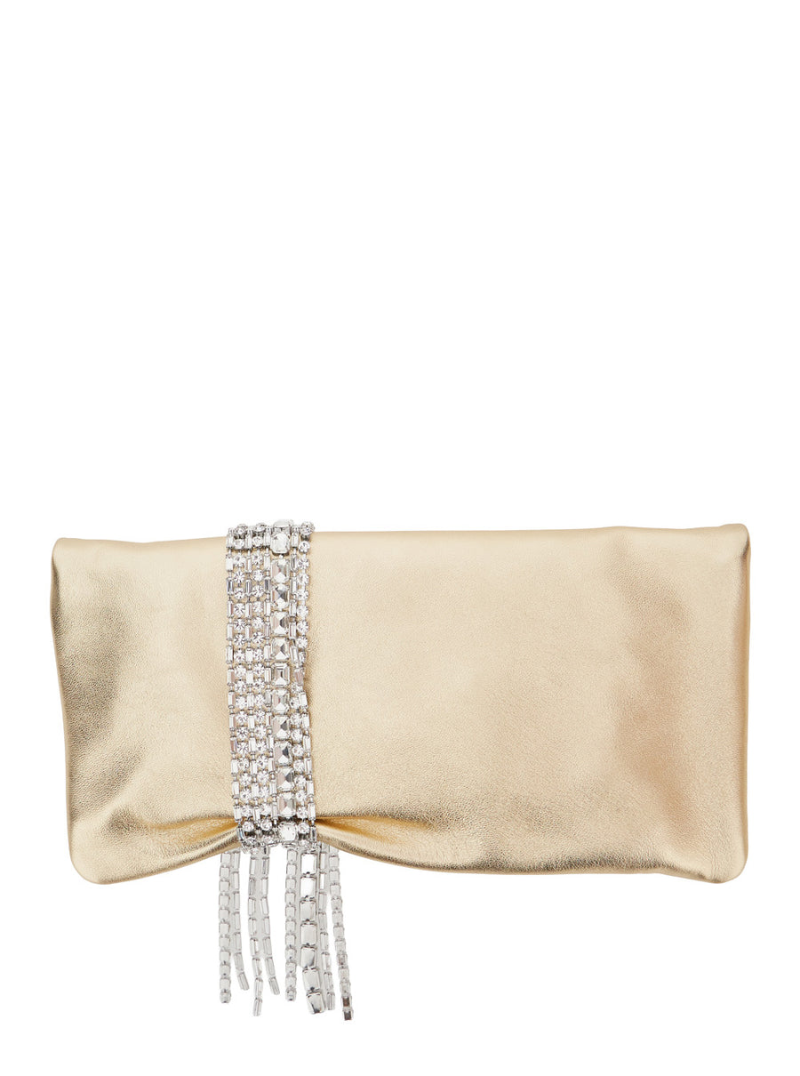 Clutch Zandra Metallic Suede Lamb Leather Bags