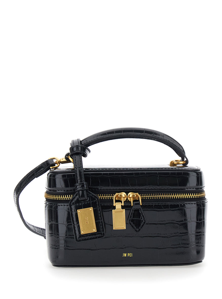 Handbag Cleo Black Leather Polyester Handbags