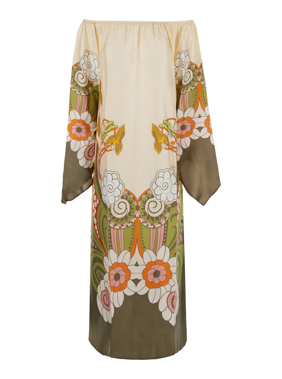 Long Dress Goddress Multicolour Tech Fabric