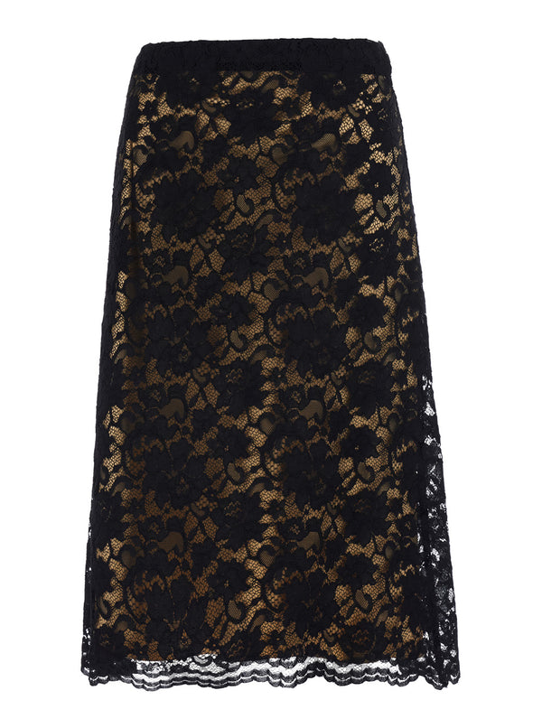Skirt A-Line Black Lace
