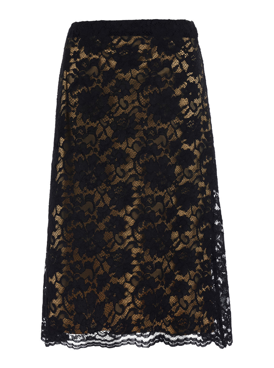 Skirt A-Line Black Lace