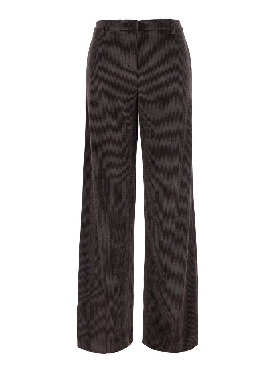 Trousers Ribbed Brown