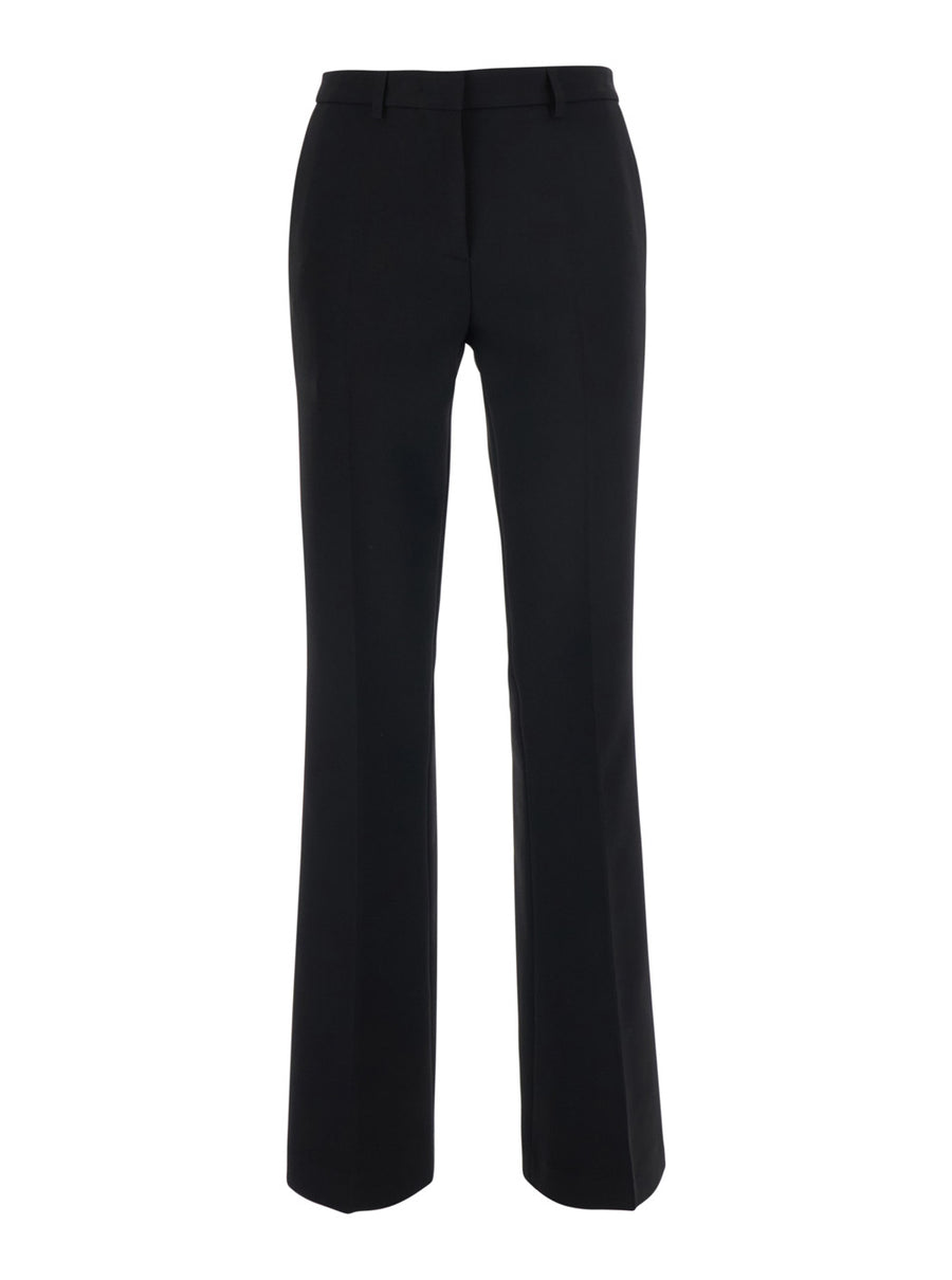 Flare Trousers Tech Fabric, Black