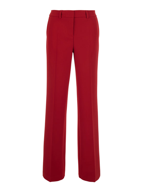 Trousers High-Waist Red