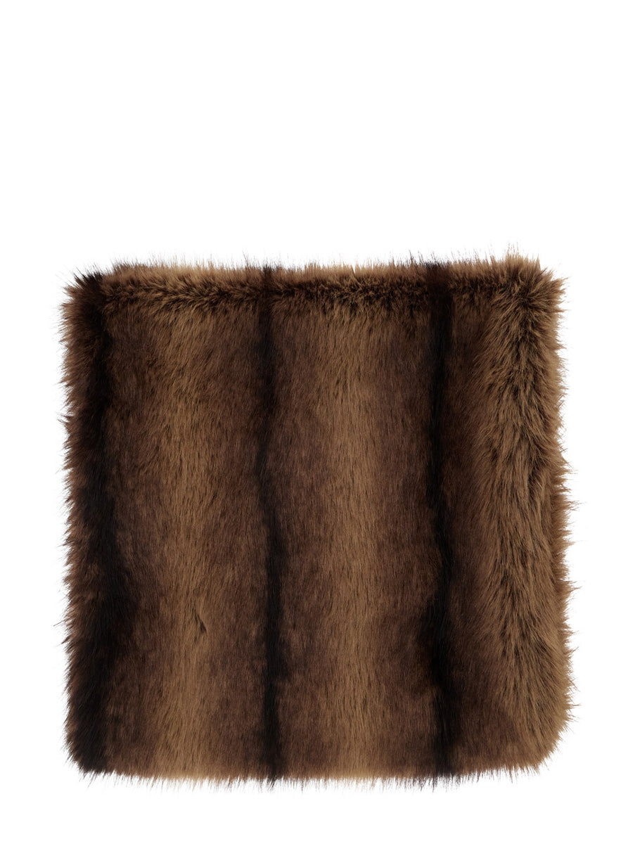 Scarf Faux-Fur Brown Eco-fur