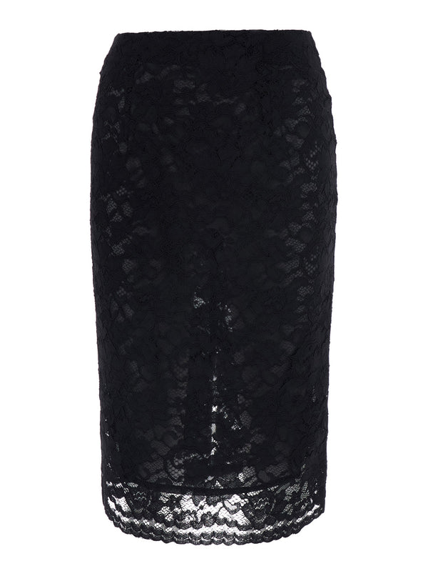 Pencil Skirt Black Lace Fabric