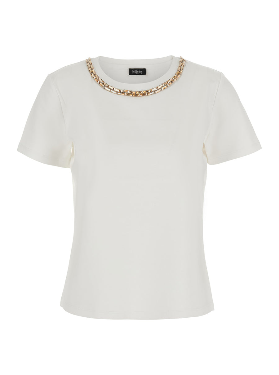 Embroidered Cotton T-Shirt White T-shirts & Jerseys