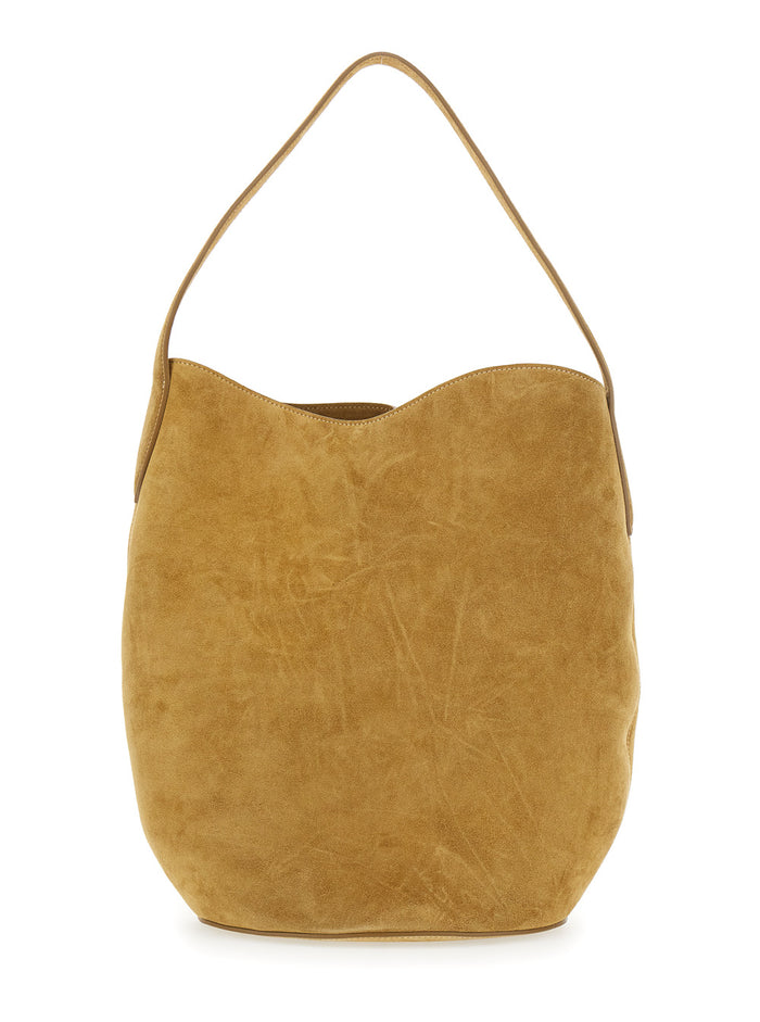 Brown Crossbody Bag With Adjustable Strap Suede For Women Cow Shoulder
