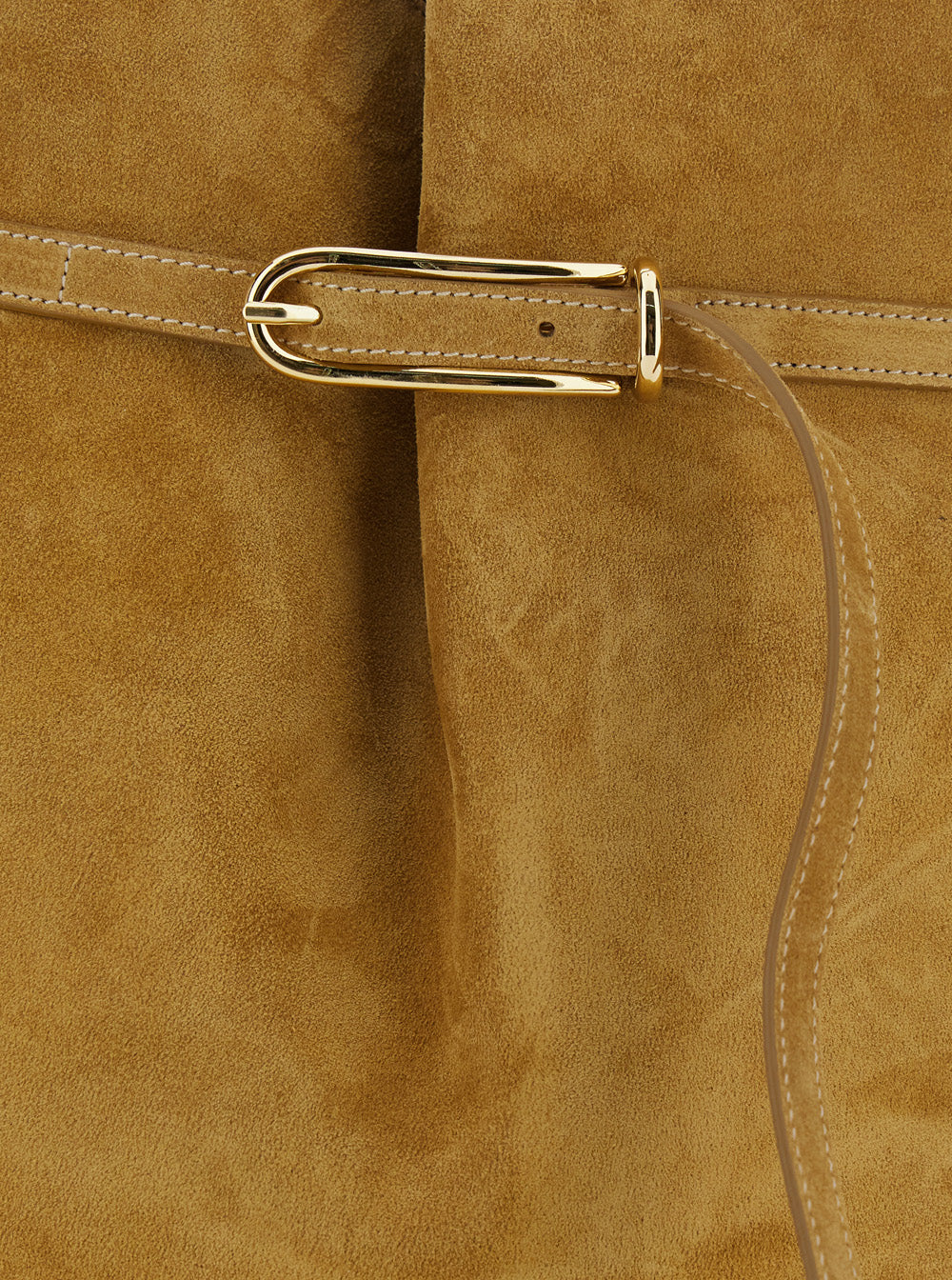 Brown Crossbody Bag With Adjustable Strap Suede For Women Cow Shoulder