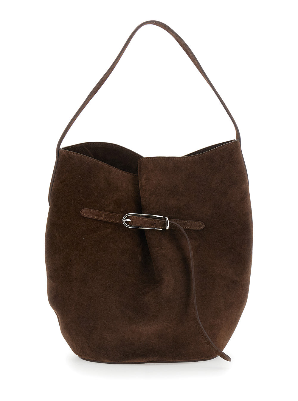 Brown Crossbody Bag With Adjustable Strap Suede For Women Cow Shoulder