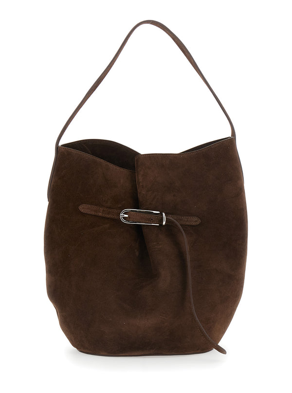 Crossbody Bag Suede Brown Cow Leather Shoulder