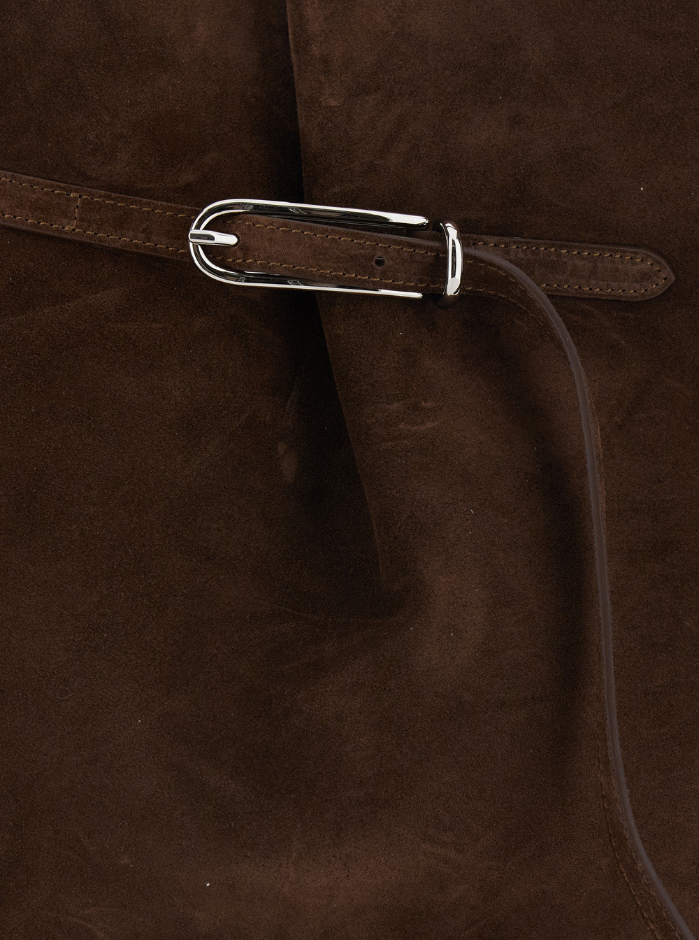 Brown Crossbody Bag With Adjustable Strap Suede For Women Cow Shoulder