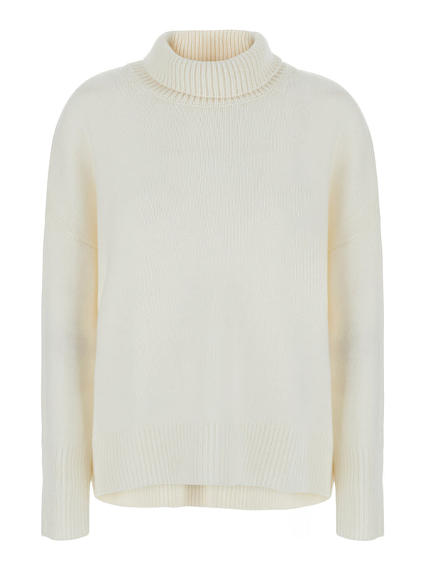 Sweater Heidi White Cashmere Knitted Tops