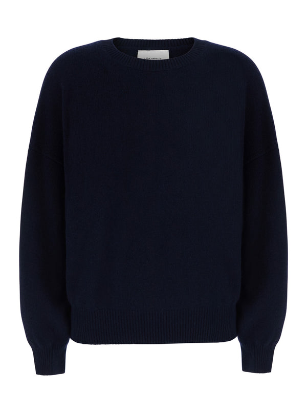 Sweater Veira Blue Cashmere Knitted Tops