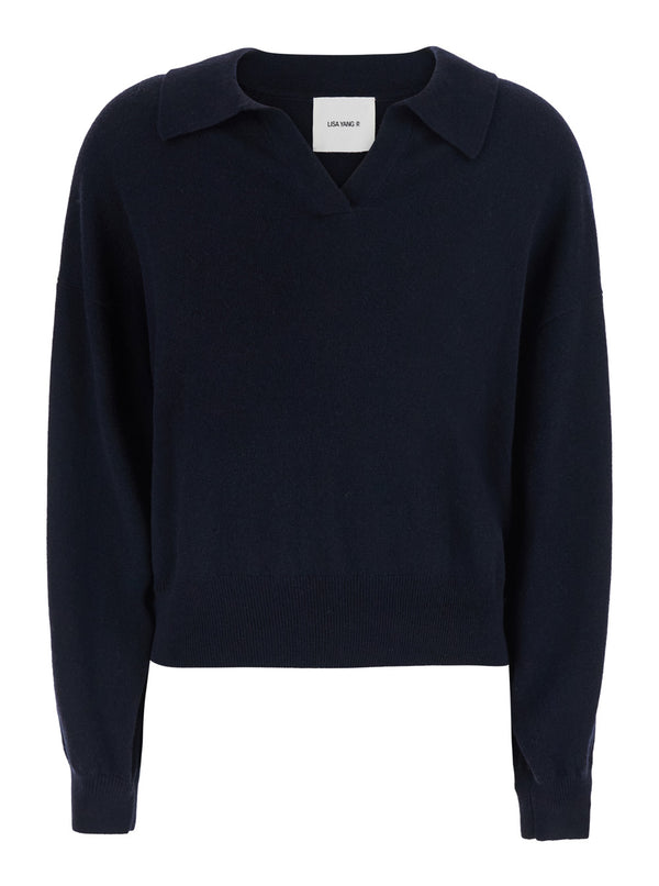 Sweater Katriel Blue Cashmere Knitted Tops