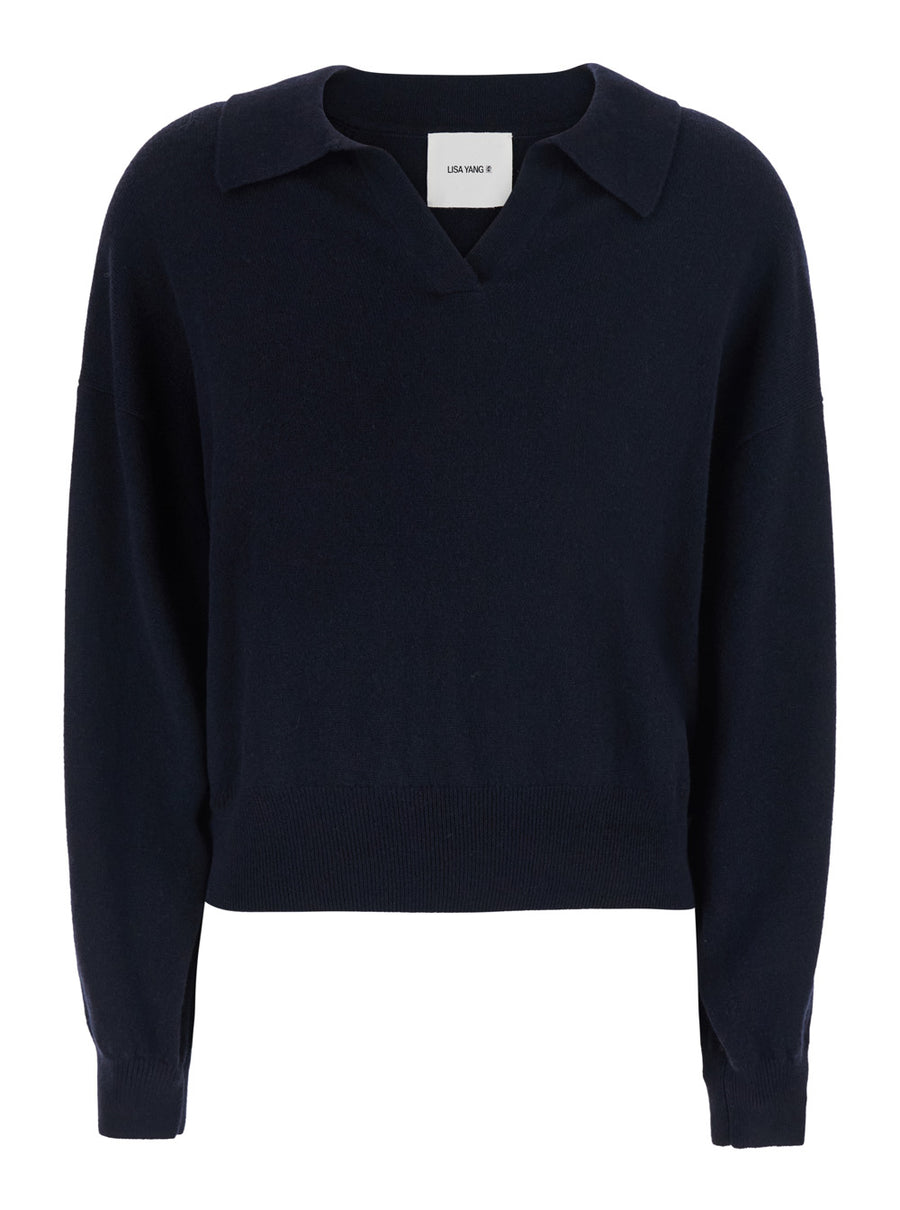Sweater Katriel Blue Cashmere Knitted Tops