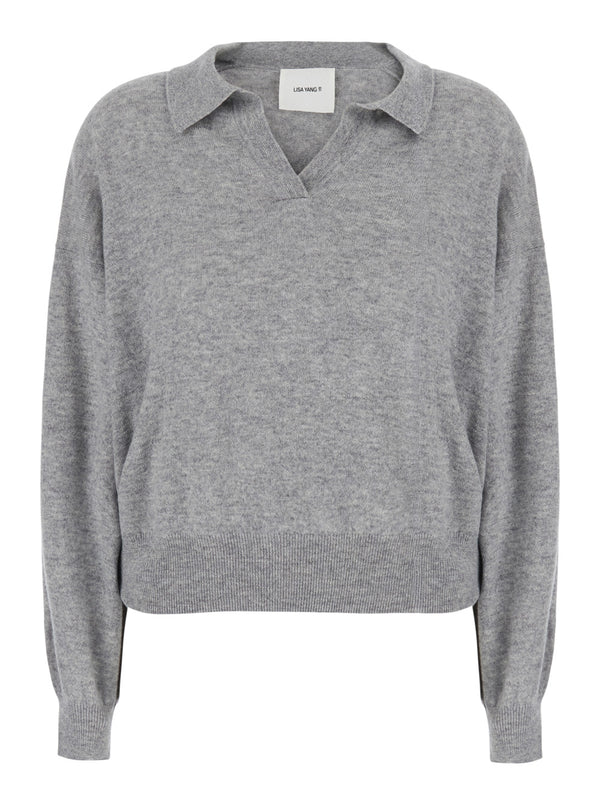 Sweater Katriel Grey Knitted Cashmere Tops