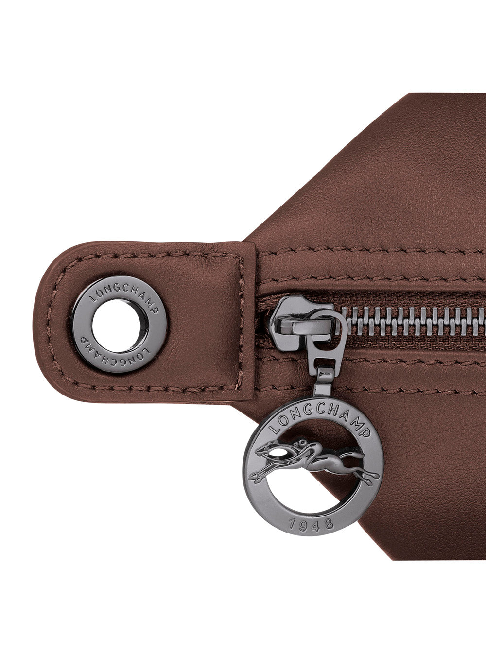 Shoulder Bag With Clasp Closure And Logo On The Front Brown Leather For Women