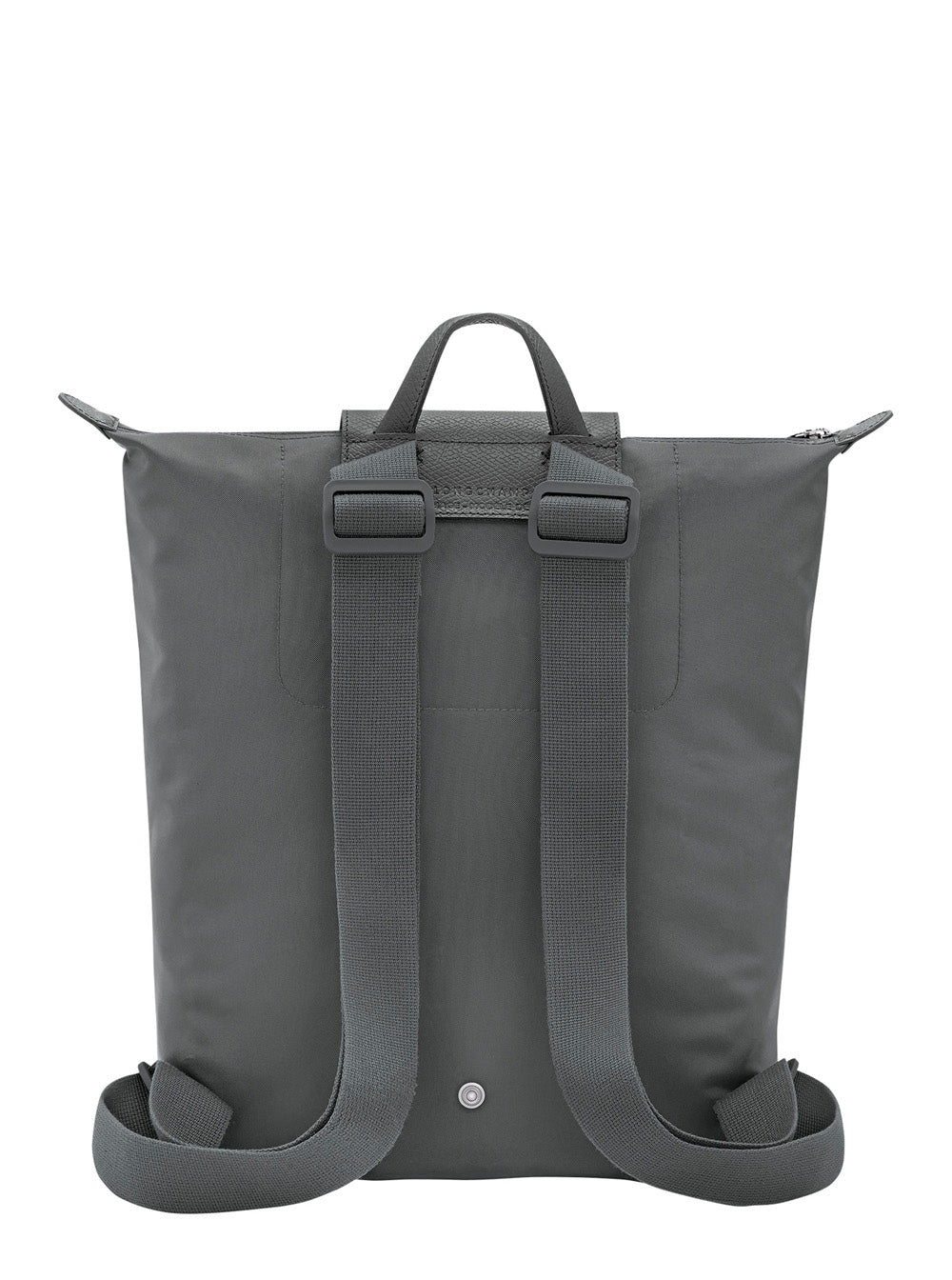 Backpack With Drawstring Closure And Gray Leather Details For Women Grey Backpacks Belt Bags