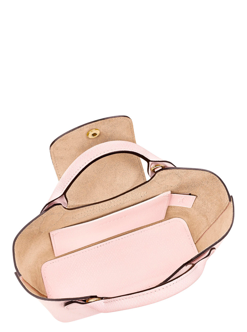 Handbag With Zip Closure Pink Leather For Women Hand Bags