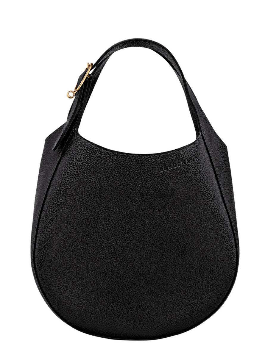Handbag Le Foulonné Black Leather Calf Shoulder Bags