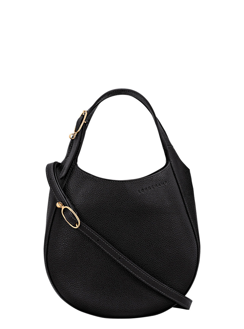 Handbag Le Foulonné With Zip Closure Black Leather For Women Calf Shoulder Bags