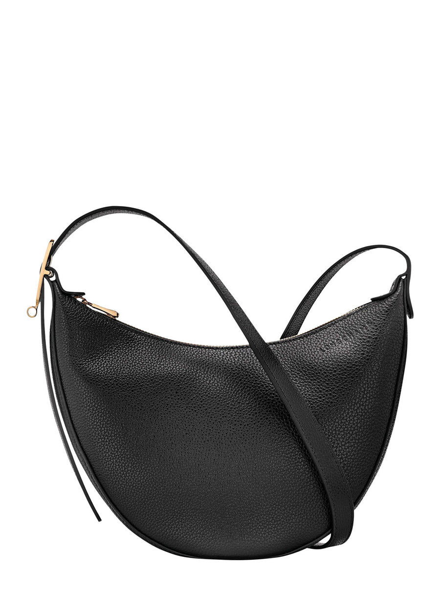 Crossbody Bag Le Foulonné Black Leather Calf Shoulder