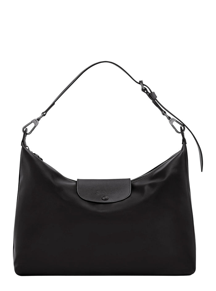 Shoulder Bag Le Pliage Xtra With Flap And Snap Closure Black Leather For Women
