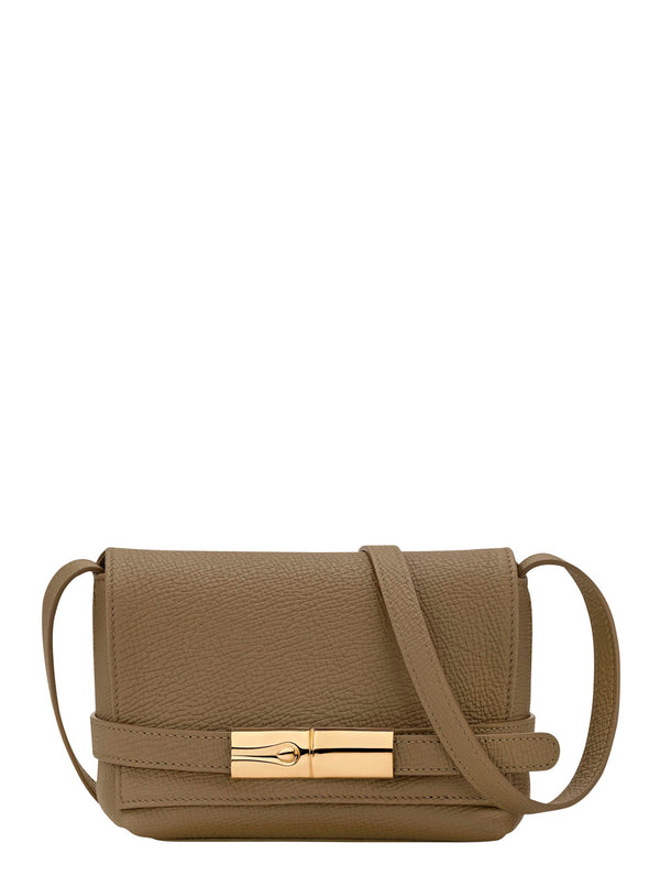 Crossbody Bag Triomphe Green Leather Calf Shoulder