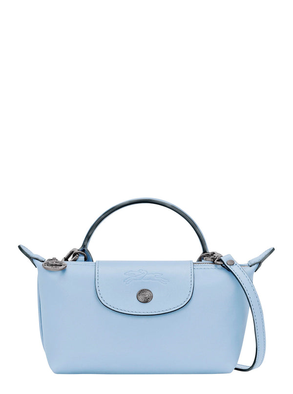 Handbag Le Pliage Xtra Light Blue Leather Calf Handbags