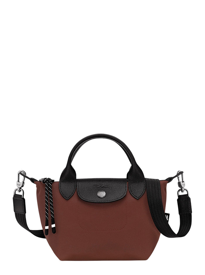 Le Pliage Energy Brown Crossbody Bag With Zip Closure And Embossed Logo On The Front Canvas For Women Polyamide