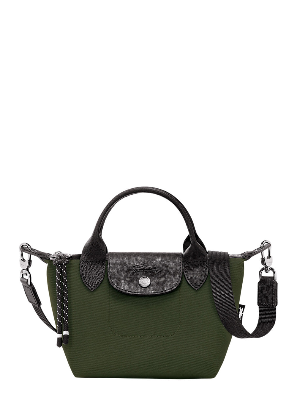 Crossbody Bag With Triomphe Plaque Green Leather For Women Polyamide