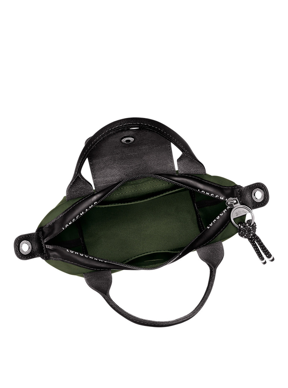 Crossbody Bag With Triomphe Plaque Green Leather For Women Polyamide
