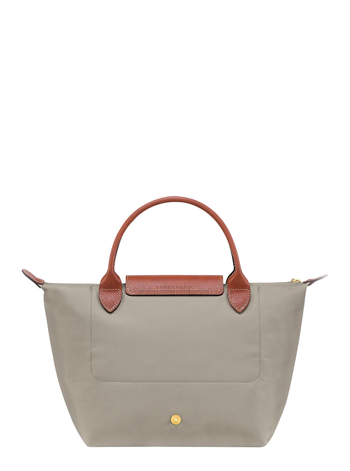 Handbag Le Pliage S With Engraved Logo Recycled Grey Fabric For Women Nylon Hand Bags