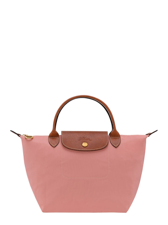 Handbag Le Pliage S With Engraved Logo Recycled Canvas Pink Women Nylon Hand Bags
