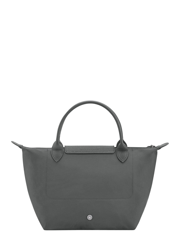 Handbag Le Pliage One With Gray Leather Button Closure For Women Grey Hand Bags