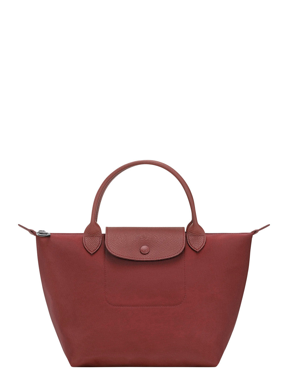 Handbag With Zip Closure And Bordeaux Leather Handles For Women Polyamide Hand Bags