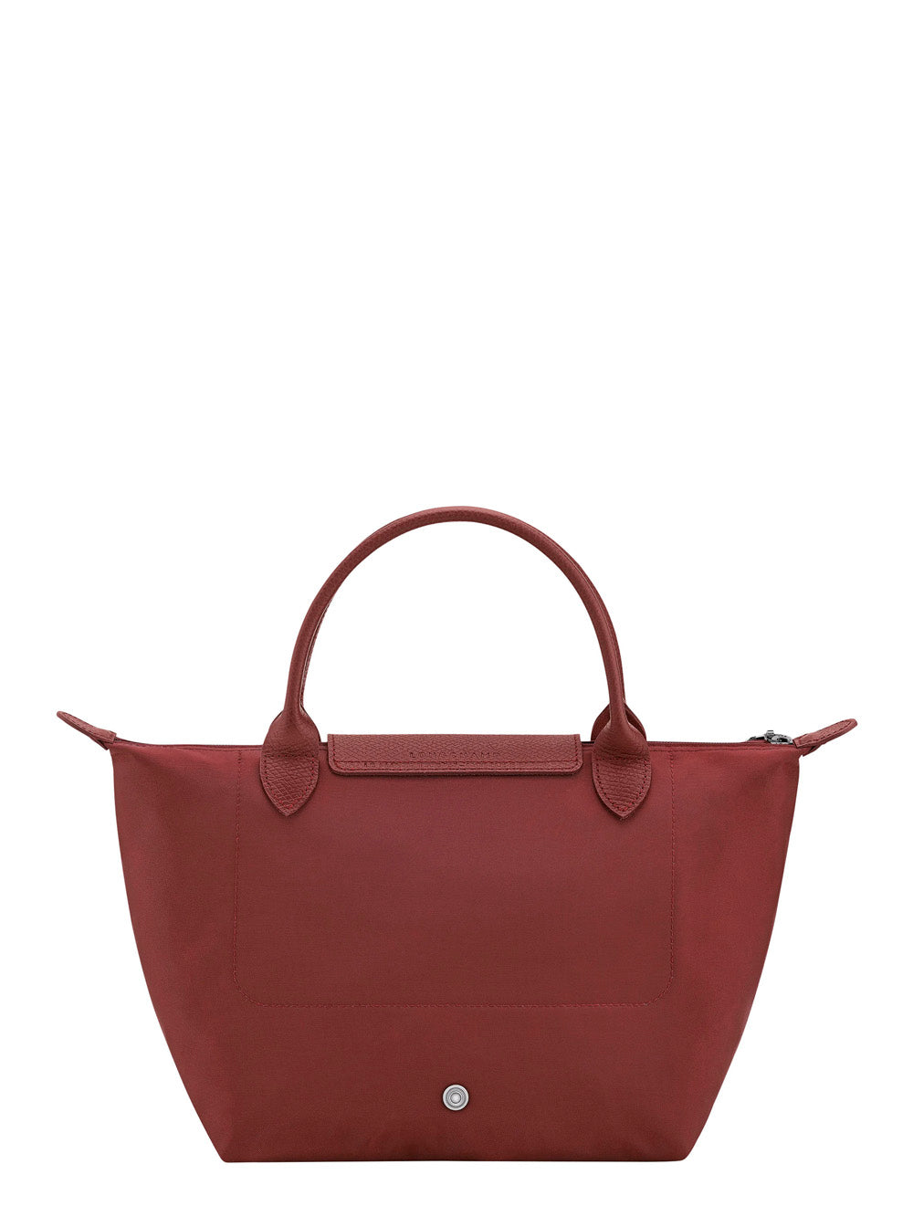 Handbag With Zip Closure And Bordeaux Leather Handles For Women Polyamide Hand Bags
