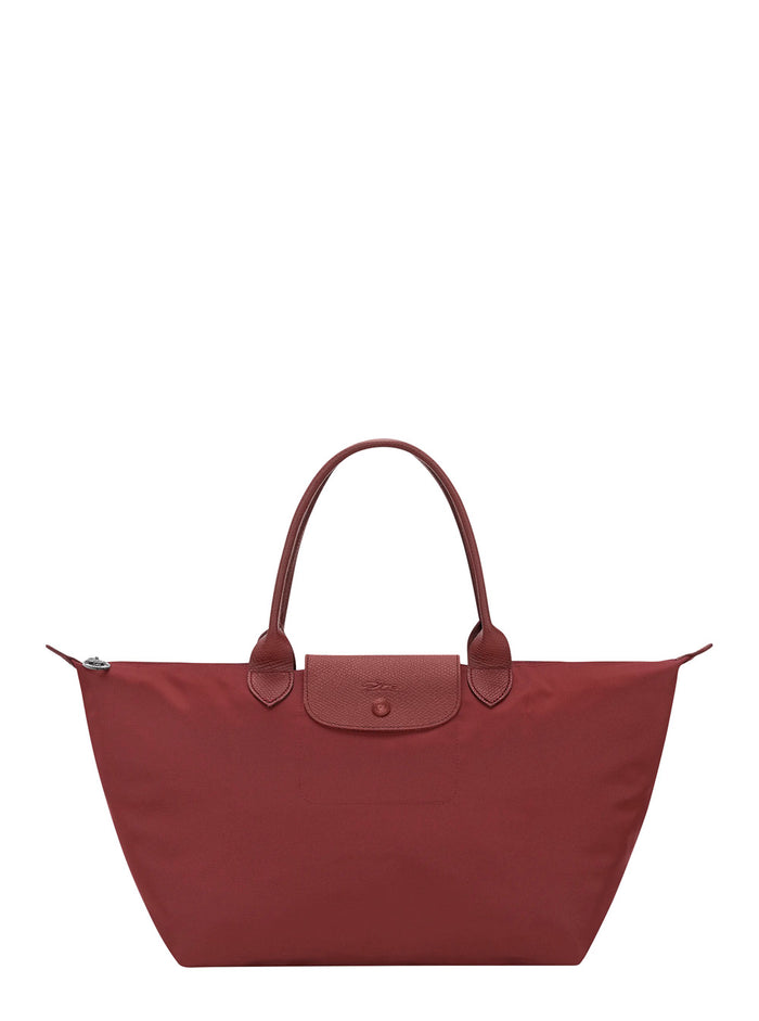 Shoulder Bag With Zip Closure Burgundy Leather For Women Bordeaux