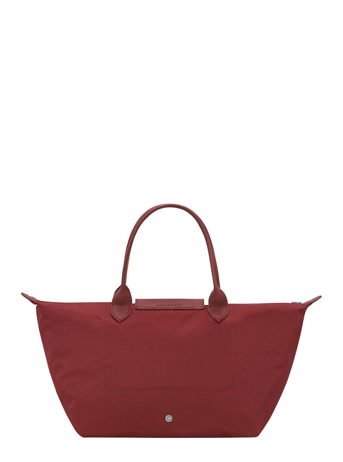 Shoulder Bag With Zip Closure Burgundy Leather For Women Bordeaux