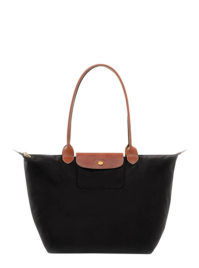 Shoulder Bag Le Pliage Original With Logo Printed Recycled Black Fabric Women Nylon