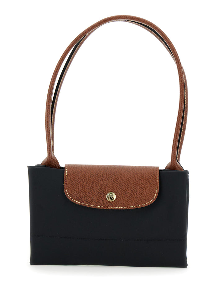 Shoulder Bag Le Pliage Original With Logo Printed Recycled Black Fabric Women Nylon