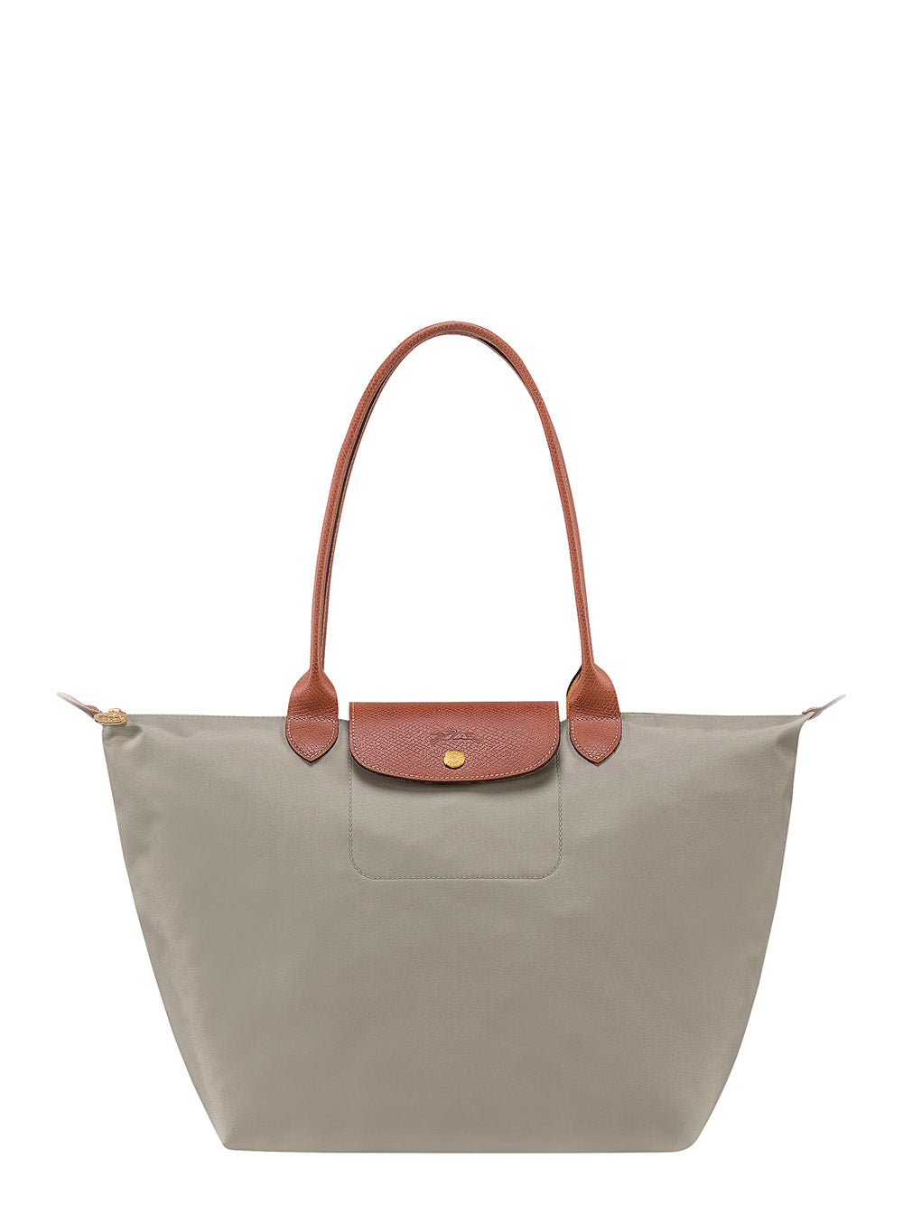 Tote Bag Le Pliage Original With Logo Printed Recycled Gray Fabric Woman Grey Polyamide Shoulder