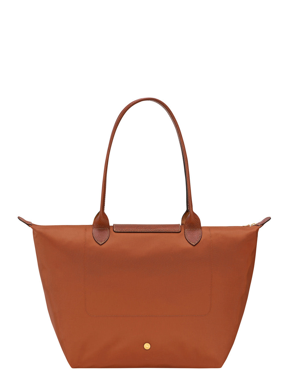 Tote Bag Le Pliage Original With Logo Printed Recycled Canvas Brown Women Beige Polyamide Shoulder