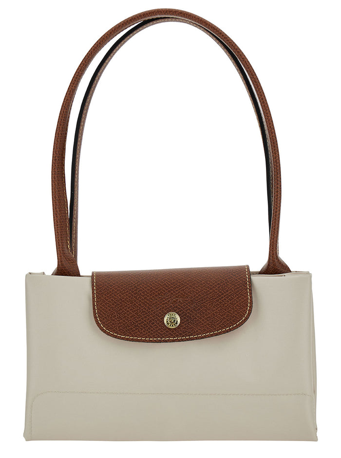 Shoulder Bag Le Pliage Original With Logo Printed Recycled White Canvas For Women Nylon