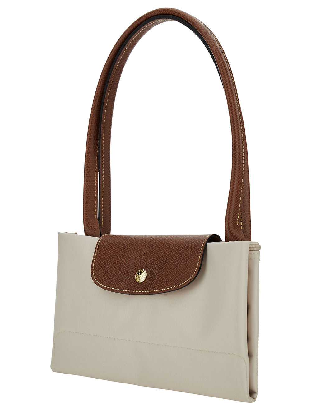 Shoulder Bag Le Pliage Original With Logo Printed Recycled White Canvas For Women Nylon