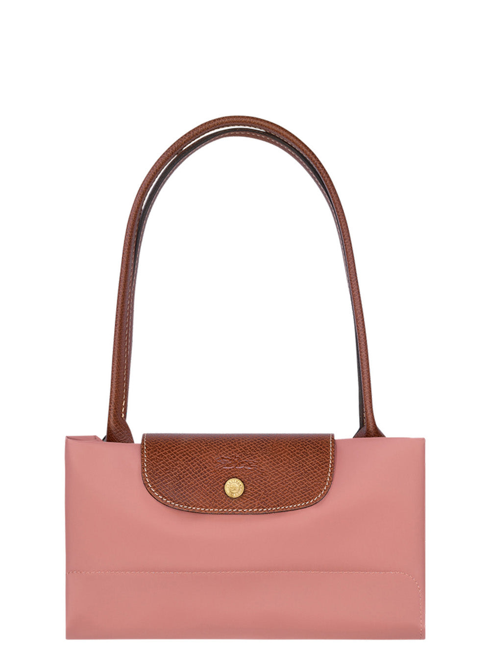Shoulder Bag With Zip Closure Pink Leather For Women Polyamide