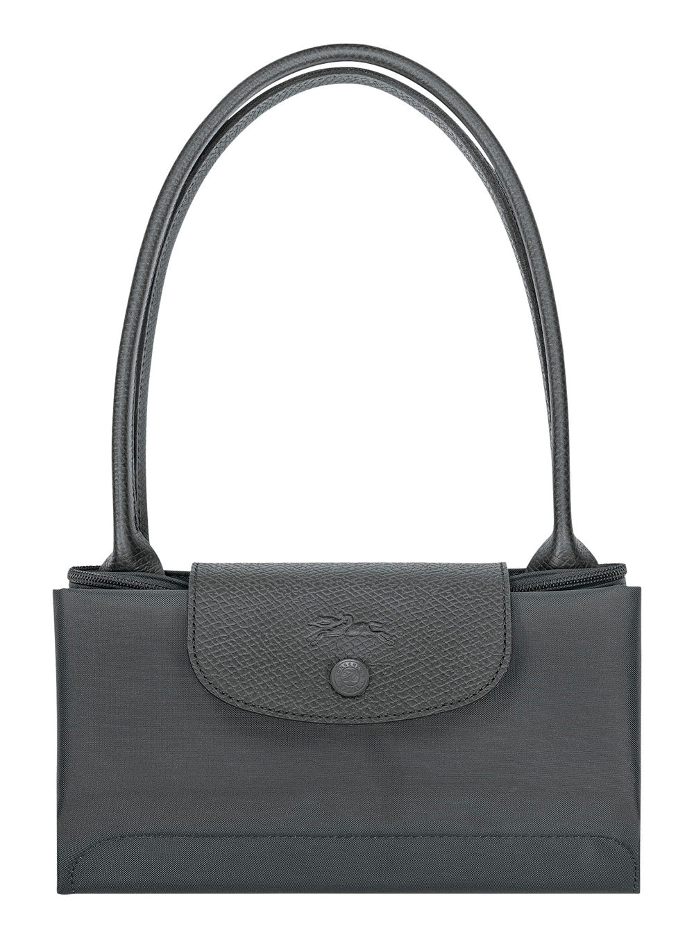 Shoulder Bag With Gray Leather Details Grey