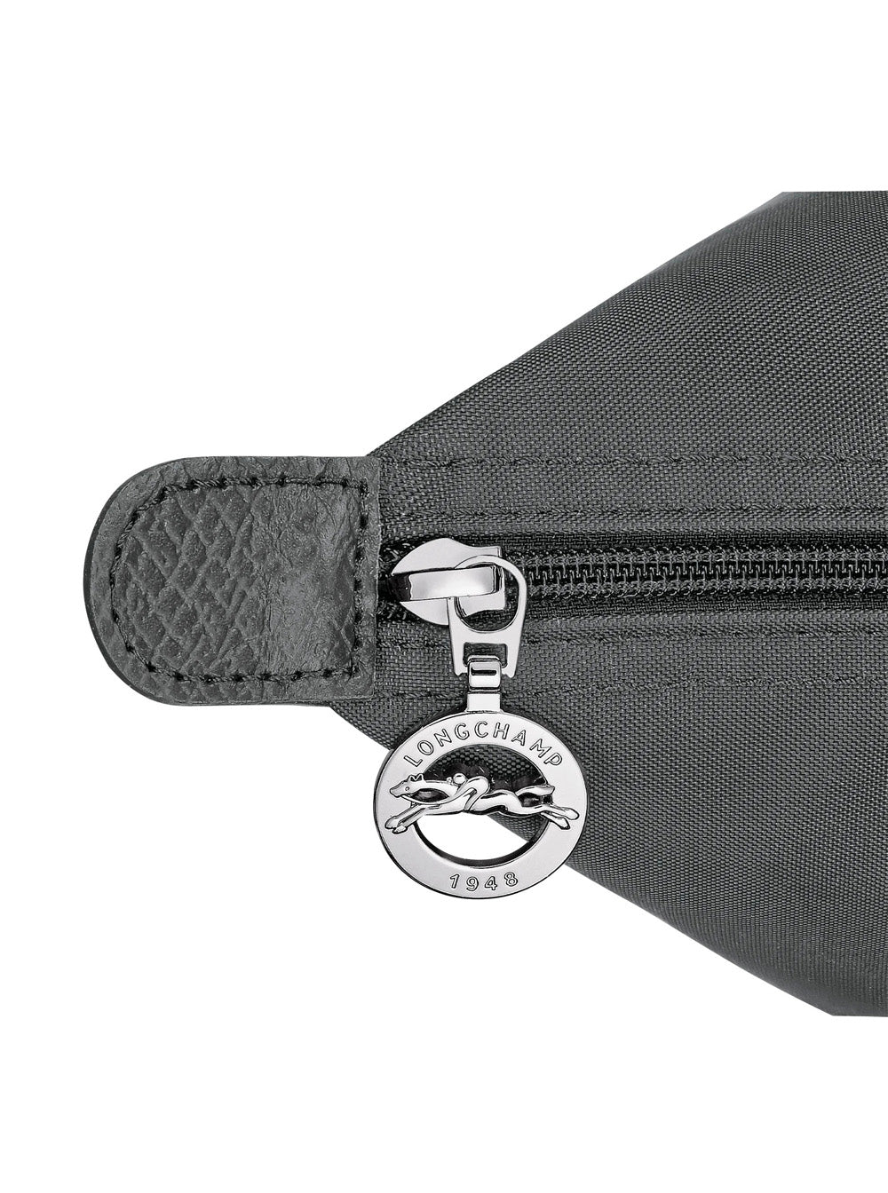 Shoulder Bag With Gray Leather Details Grey